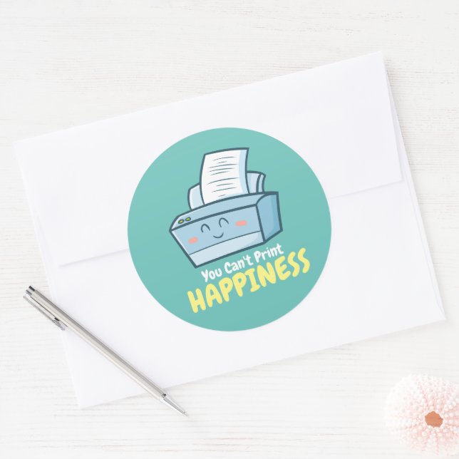 Adesivo Personalizável Você não pode Impressão Felicidade (Envelope)