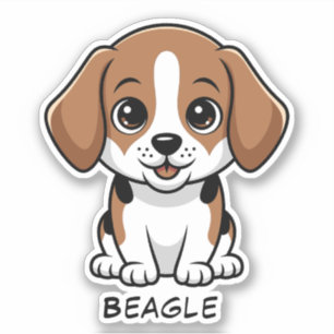 Adesivo Personalize Nome de Cachorro Personalizado Beagle