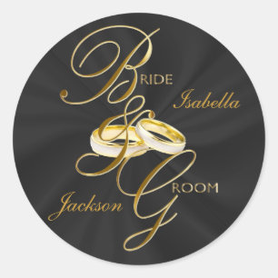 Adesivo Personalize o Black Satin e os Dourados Anéis de 