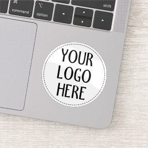 Adesivo Personalize o logotipo da sua empresa em preto e b