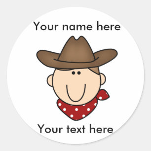 Adesivo Personalize-se vaqueiro de Brown