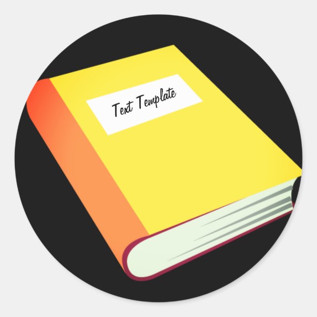 Adesivo Personalize seu livro amarelo Emoji (Frente)