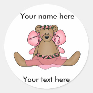 Adesivo Personalize seu Urso Ballerina