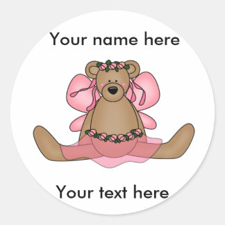 Adesivo Personalize seu Urso Ballerina