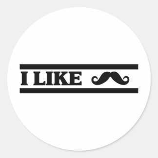 Adesivo Personalize seus próprios: Eu gosto de Stache