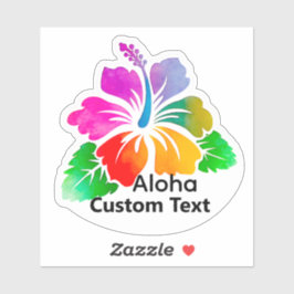 Adesivo Personalized Aloha Hibiscus TropicalFlower Sticker