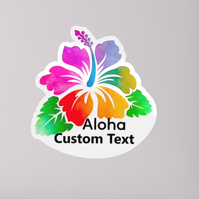 Adesivo Personalized Aloha Hibiscus TropicalFlower Sticker (Criador carregado)