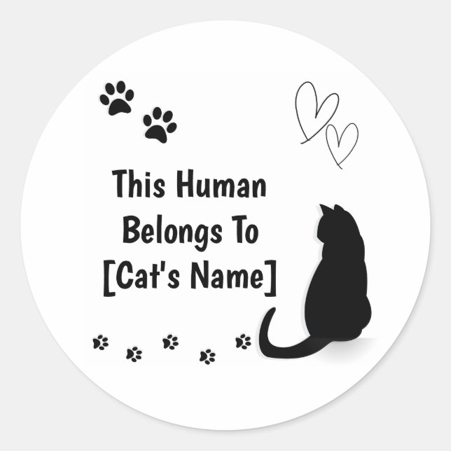 Adesivo Personalized Black Cat Sticker (Frente)