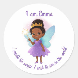 Adesivo Personalized Black Fairy Girl Stickers