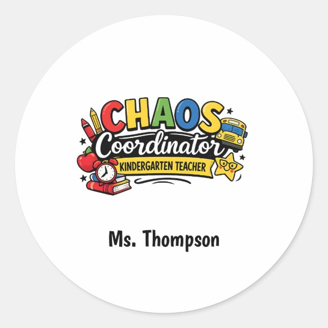 Adesivo Personalized Chaos  Coordinator Teacher  (Frente)