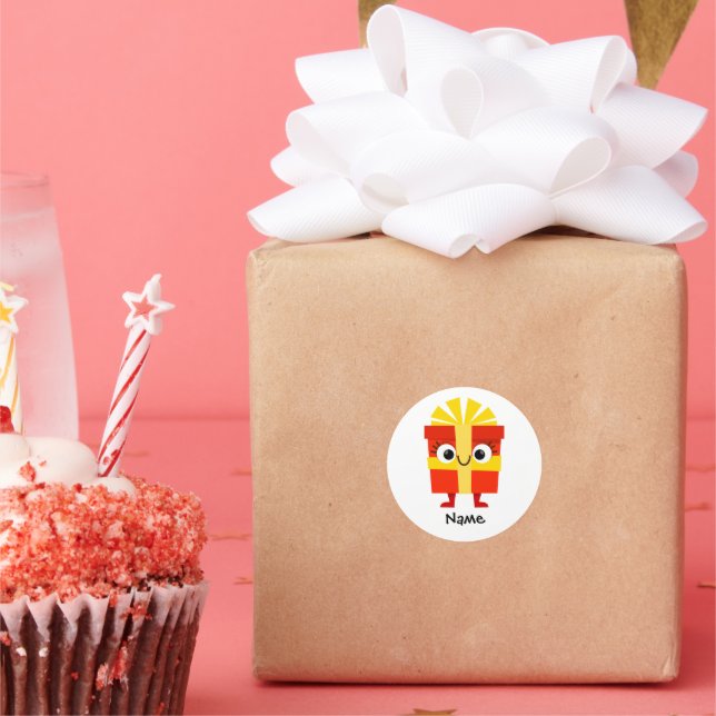 Adesivo Personalized Christmas Gift Sticker – Custom Name  (Festa)