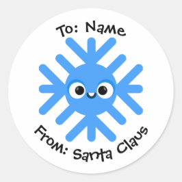 Adesivo Personalized Christmas Snowflake Sticker – To/From