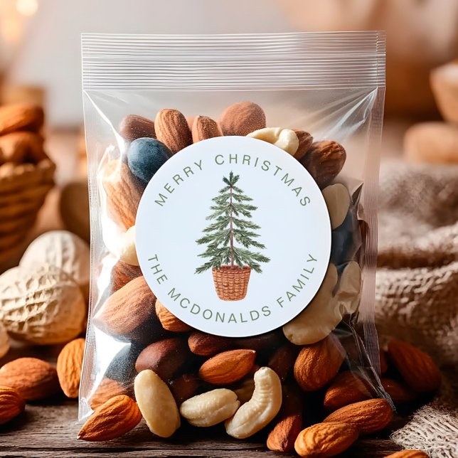 Adesivo Personalized Christmas Stickers Minimalist Tree (Criador carregado)