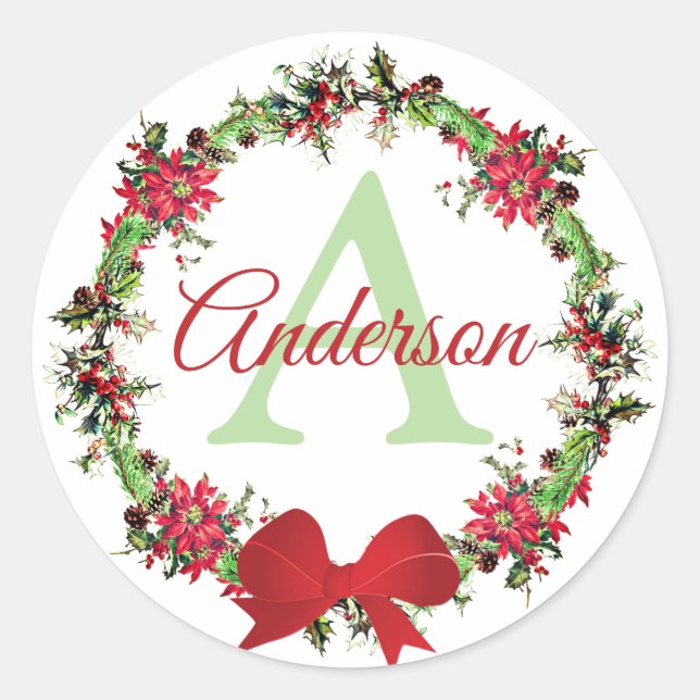 Adesivo Personalized Christmas wreath (Frente)
