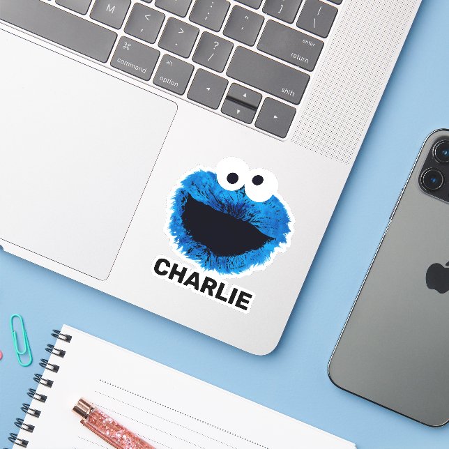 Adesivo Personalized Cookie Monster | Watercolor (Notebook com iPhone)