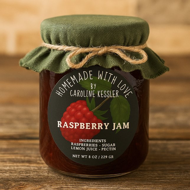 Adesivo Personalized Country Farm Raspberry Jam Canning (Criador carregado)