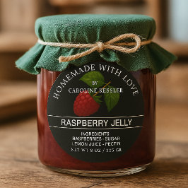 Adesivo Personalized Country Farm Raspberry Jam Canning
