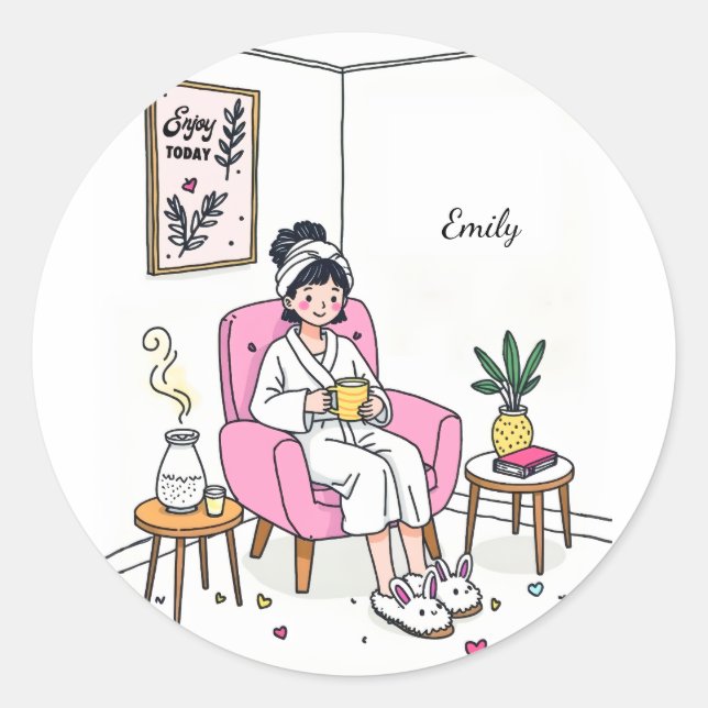 Adesivo Personalized Cozy Granddaughter Gift Cute Vanity (Frente)