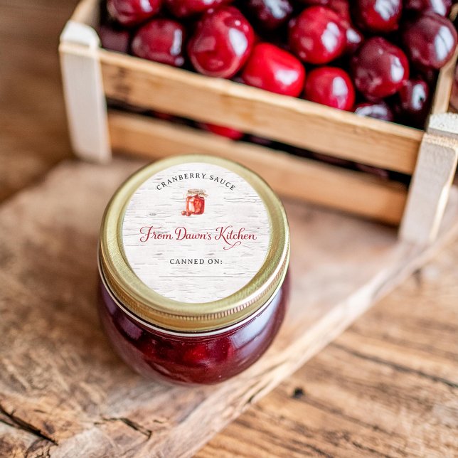 Adesivo Personalized Cranberry Sauce Canning Stickers (Criador carregado)