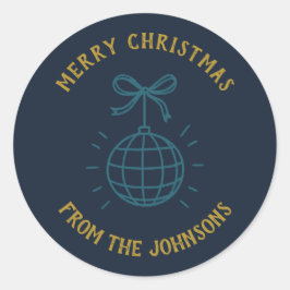 Adesivo Personalized Family Name Merry Christmas 