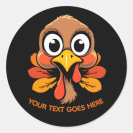 Adesivo Personalized Funny Turkey Face Thanksgiving