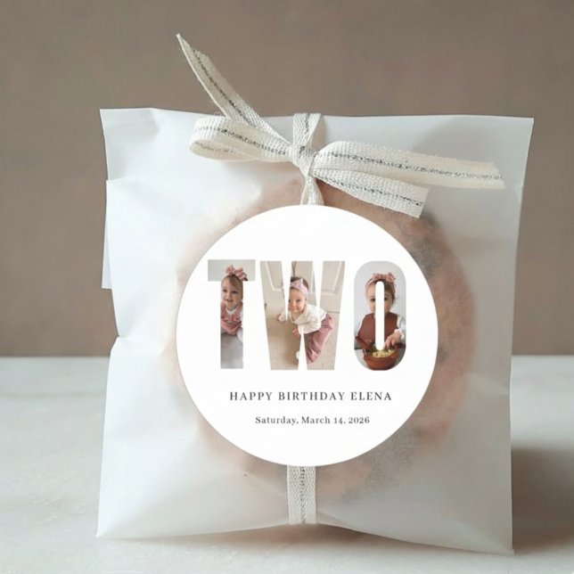 Adesivo Personalized Milestone Birthday Photo Stickers (Criador carregado)