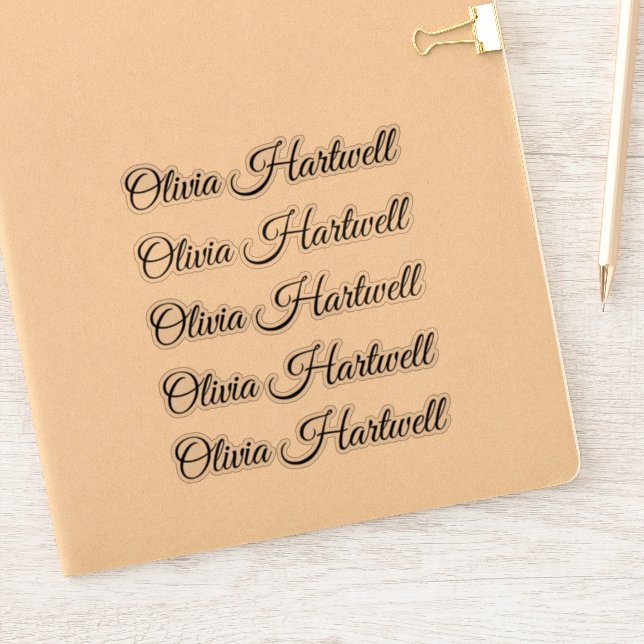 Adesivo Personalized Name Decal – Repeated 5 Times (Notebook)