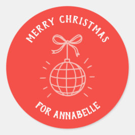 Adesivo Personalized Name Merry Christmas