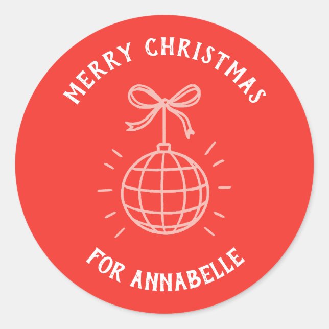 Adesivo Personalized Name Merry Christmas (Frente)