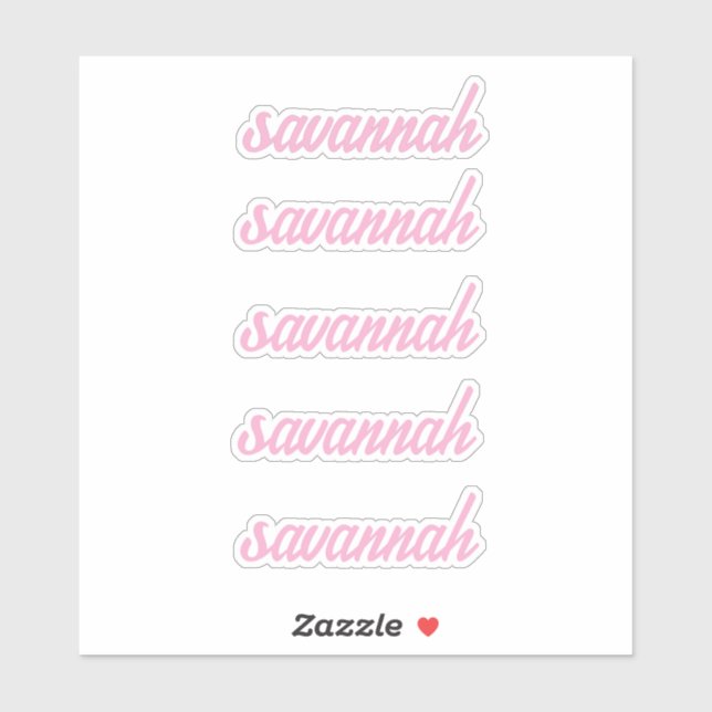 Adesivo Personalized Name Stickers Custom Text Five times (Folha)
