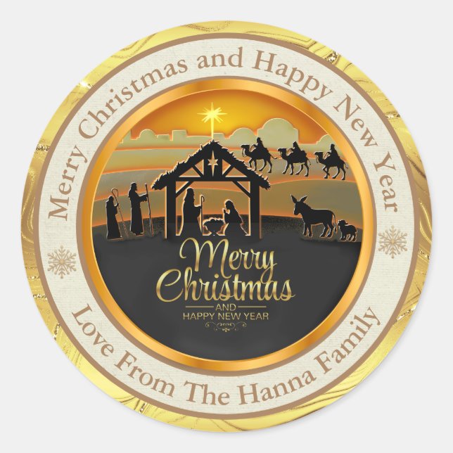 Adesivo Personalized Nativity Holiday (Frente)