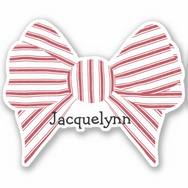 Adesivo Personalized Red Christmas Bow (Frente)