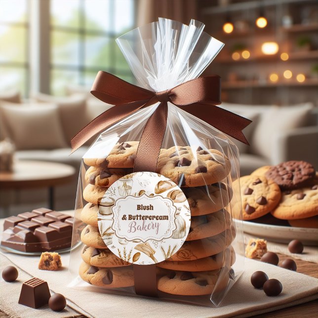 Adesivo Personalized Rustic Baking Business (Criador carregado)