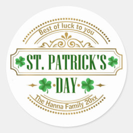 Adesivo Personalized St. Patrick's Day I Luck of the Irish