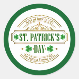 Adesivo Personalized St. Patrick's Day I Luck of the Irish