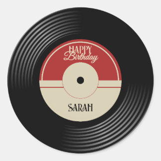 Adesivo Personalized Vinyl Record Birthday 