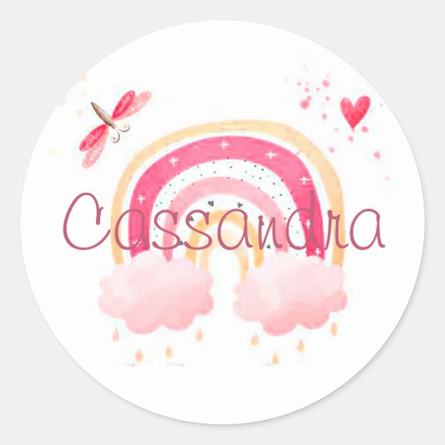 Adesivo Personalized watercolor rainbow (Frente)