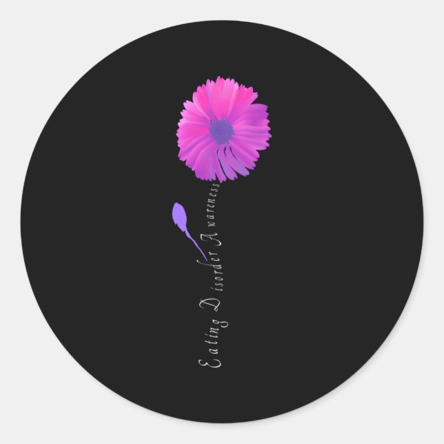 Adesivo Perturbação alimentar Anorexia Bulimia Sensibiliza (Frente)