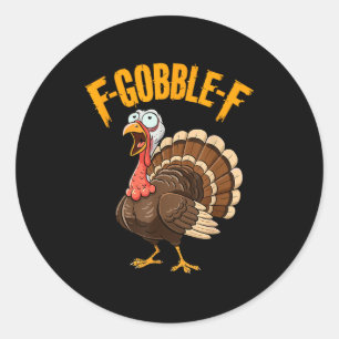 Adesivo Peru-gobble-peru Humor de peru de ação de graças e