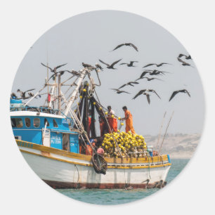 Adesivo Peru, Los Organos. Barco de Pesca em Los Organos