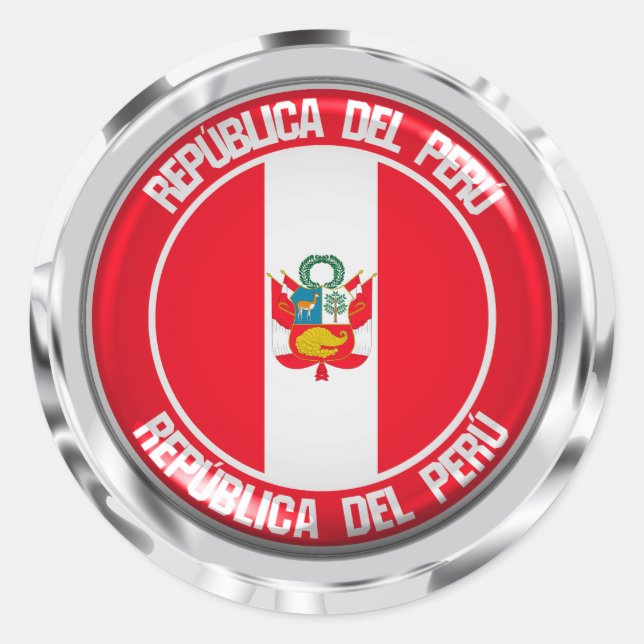 Adesivo Peru Round Emblem (Frente)
