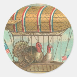 Adesivo Perus de Ação de Graças em um Blimp