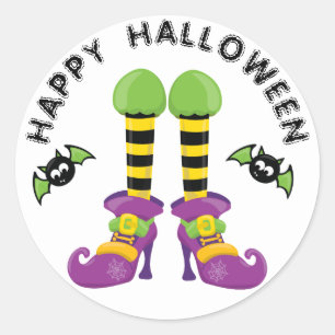 Adesivo Pés engraçados de bruxa de Halloween