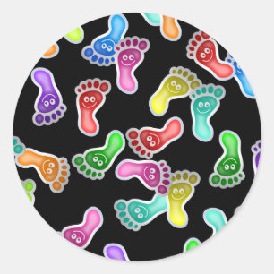 Adesivo Pés felizes do papel de parede