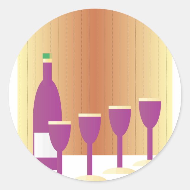 Adesivo Pesah Four Cups of Wine (Frente)