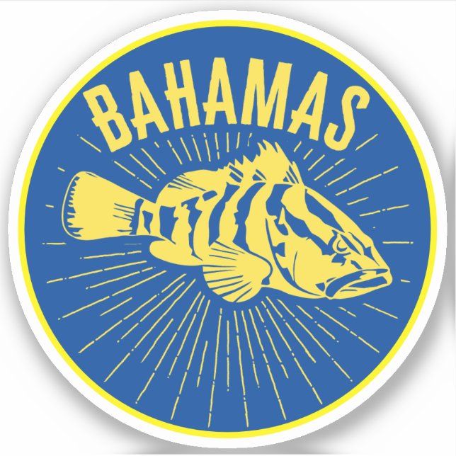 Adesivo Pesca Bahamas Pesca Pescador Cadeado (Frente)