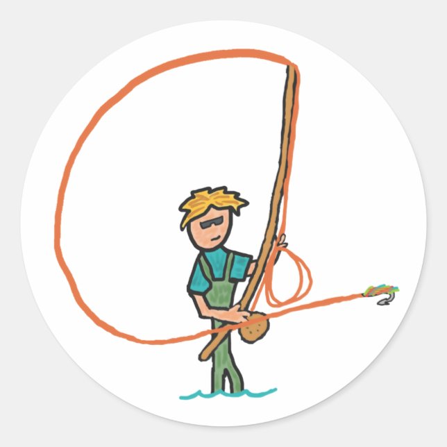 Adesivo Pesca com mosca (Frente)