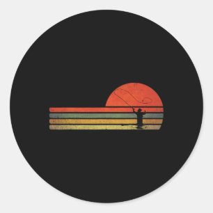Adesivo Pesca com Mosca Vintage Retro