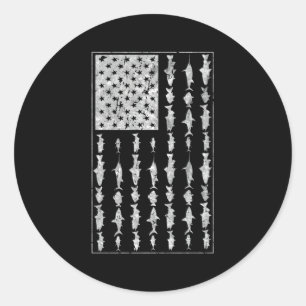 Adesivo Pesca com sal Bandeira Americana Saltwater