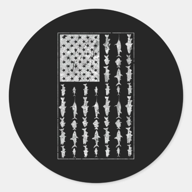 Adesivo Pesca com sal Bandeira Americana Saltwater (Frente)